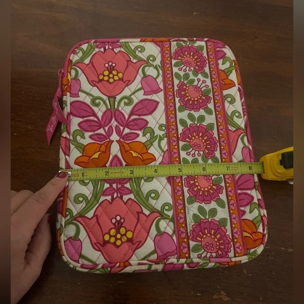 Vera Bradley Pink and Green Floral Quilted Pouch